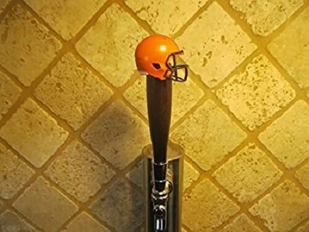 NFL Cleveland Browns Beer Tap Handle Team Football Kegerator Brown Wood